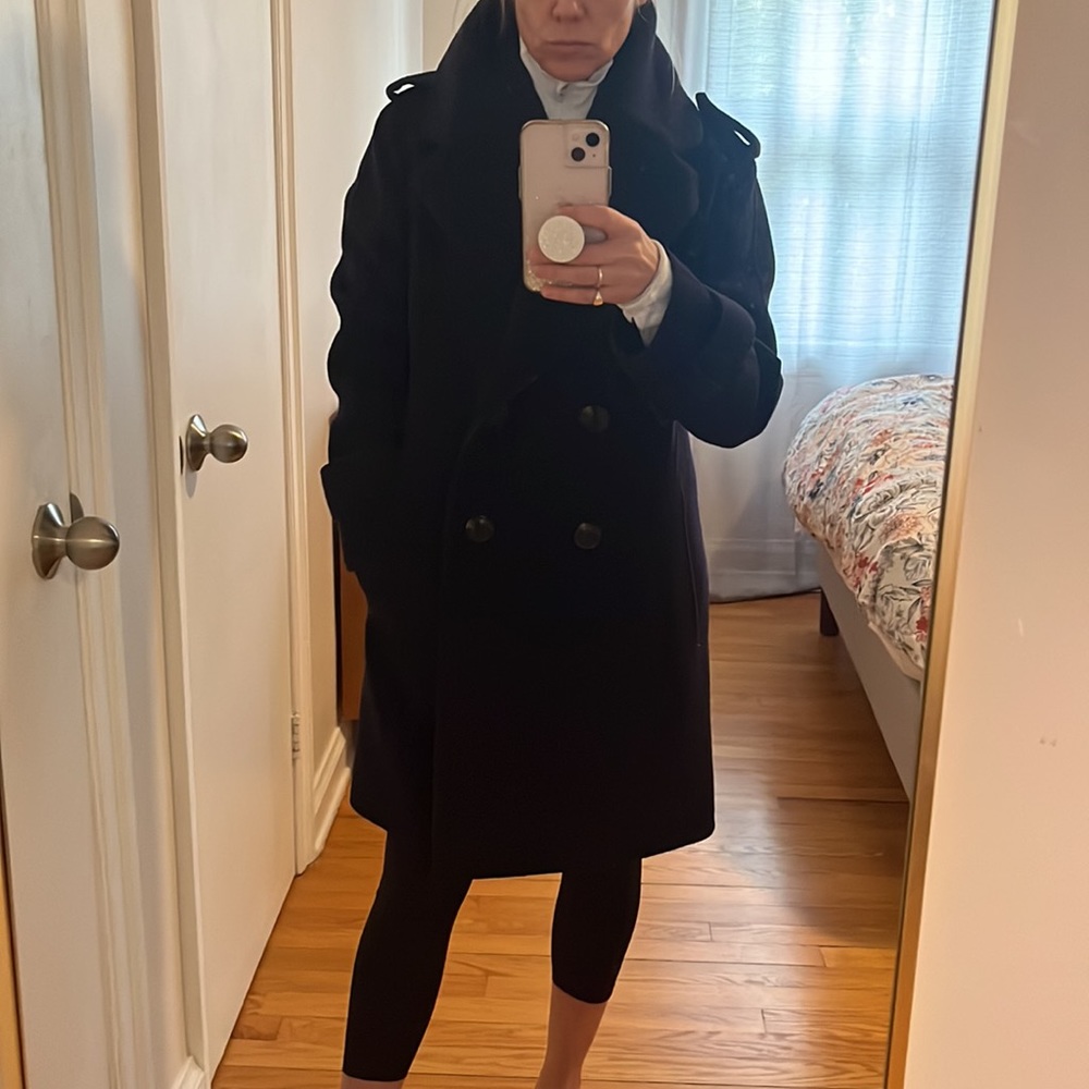 Derek Lam Oversized Wool Coat -Navy